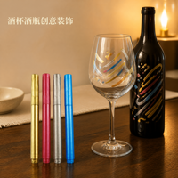 Stylo effaçable pour verre à vin, marqueur métallique pour bouteille de vin