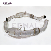 Tubo Delantero de Alto Rendimiento Ecnal para Porsche Panamera 976 2.9T 2024+, Acero Inoxidable de 1.5mm, Libre de CEL, con Protector Térmico