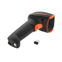 Lecteur de codes-barres portable sans fil HENEX OEM 2.4g WIFI 1D 2D QR, scanner de codes-barres manuel sans fil pour entrepôt, USB COM en stock