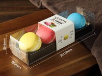 Boîte à macarons créative personnalisée Boîte d'emballage alimentaire à emporter jetable en plastique PVC transparent