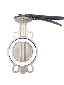 SS316 cf8m thép không gỉ PTFE ghế Wafer loại bướm van tay cầm class150 - Product Image 5