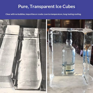 Machine automatique de fabrication de grands blocs de glace en acier inoxydable avec 1 moule transparent pour blocs de glace - Product Image 4