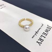 SHDIYAYUN <strong>Best</strong> <strong>Sellers</strong> 8-8.5mm Natural Freshwater Pearl <strong>Ring</strong> Paired with Zircon Fashion Pearl Jewelry