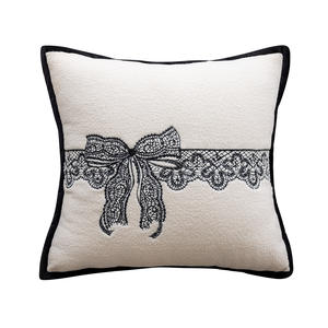 Cojín decorativo <span class=keywords><strong>para</strong></span> exteriores cuadrado negro de alta calidad, modelo de Hotel de lujo, cama de noche, cojín de espuma, estilo ligero de lujo - Product Image 1