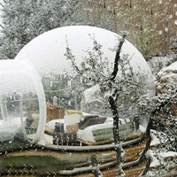 Herrwell Mini dôme à bulles transparent pour salle à manger tente en plastique Glamping camping d'hiver maison à bulles