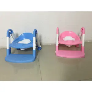 中国供应商新品婴儿产品安全塑料便携式儿童便盆马桶座带梯子训练座圈