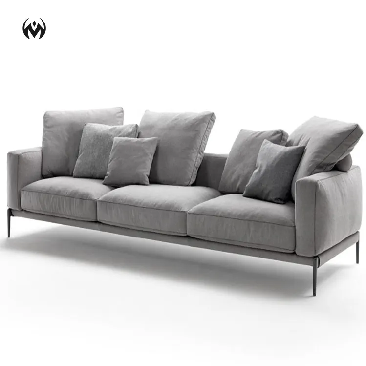 Moderne Cloud Couch komfortables Federfüllung weißes modulares Ecksofa für Wohnzimmer