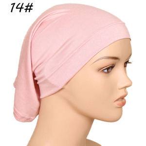 Hijab intérieur en modal doux, foulard musulman de couleur unie pour filles, turban élastique pour femmes - Product Image 4