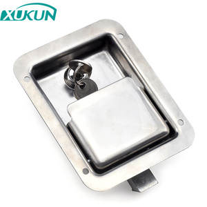 XK103-3S Serratura a Maniglia per Cassetta degli Attrezzi RV in Acciaio Inox, Senza Chiave, Finitura a Specchio, Uso Confortevole, per Porte di Rimorchi e Camion - Product Image 2