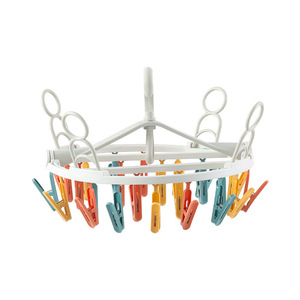 Rotating Shoe Drying Rack With Clips Round Hanging Clothes Rack For Socks And Shoes Multi Functional Drying Rack - Product Image 2