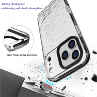Coque de téléphone transparente en TPU texturé anti-jaunissement antichoc souple pour iPhone 17 Pro Max 16 15