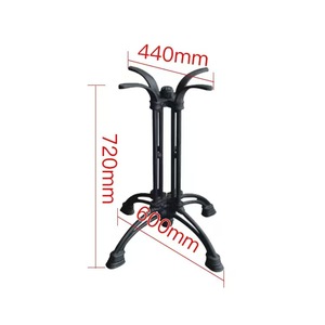 Base de Mesa de Hierro Fundido Resistente con 4 Patas para Exteriores, Restaurantes y Cafeterías - Product Image 6