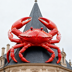 Изготовленная на заказ наружная статуя краба из Стекловолокна Скульптура морских животных для внутреннего и наружного украшения - Product Image 3