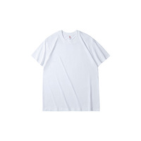 Kaos Pria 100% Katun 180 Gram Katun Murni Kerah Bulat Lengan Pendek Longgar Model Vintage Sablon Heat-Transfer