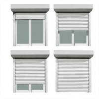 Volets verticaux carrés de style européen au design moderne, composants en verre, profilés en alliage d'aluminium, fonctionnement électrique, garantie 3 ans