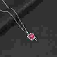 Collar de Aleación con Colgante de Corazón Gótico Rojo y Negro, con Cuerda, para Mujer y Hombre, Clásico, para Aniversario, Grunge, Halloween, Rave, Accesorios Y2K, Joyería