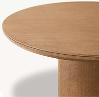 Table à manger RH Padua en chêne américain, style moderne minimaliste, pour usage domestique et hôtelier, 6 places, mobilier de maison