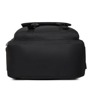<b>Large</b> <b>Capacity</b> <b>Backpack</b> For Men Laptop Compartment Business Travel Gray And Black Solid Color Shoulder Straps - Product Image 3