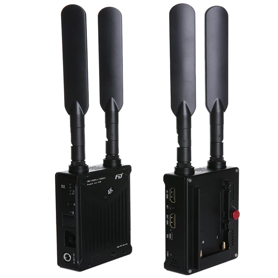 Feidu FWT-200pro 4Kデュアルワイヤレス伝送システム2106P30HzHD画像ビデオ送信機写真画像用受信機キット