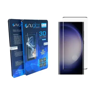 Gouden Leverancier Nuglas Volledig Scherm Gebogen Case Vriendelijke Screenprotector Gehard Glas Voor Samsung S23 Ultra