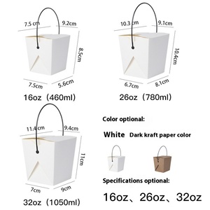 Tùy Chỉnh Kraft Giấy Dùng Một Lần Takeout Hộp Cho Thực Phẩm Cho Gà Chiên Sushi Vuông Cầm Tay Bao Bì Biểu Tượng Hiển Thị Quà Tặng - Product Image 5