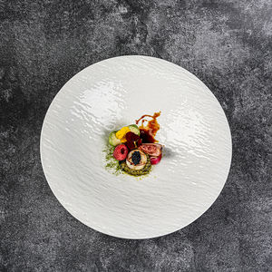 Assiette à dîner en céramique brève personnalisée salade de pâtes spaghetti ronde assiette de service à soupe de dessert sucrée vaisselle de fête de restaurant - Product Image 1