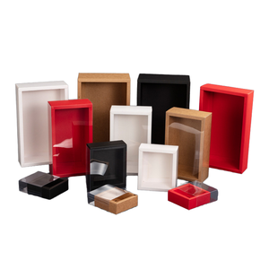 Tùy Chỉnh Dùng Một Lần Giấy Kraft Thư Mục PVC Frosted Trong Suốt Nắp Hình Chữ Nhật Bao Bì Mỹ Phẩm Từ Đóng Cửa Tùy Chỉnh Miếng Bọt Biển - Product Image 1