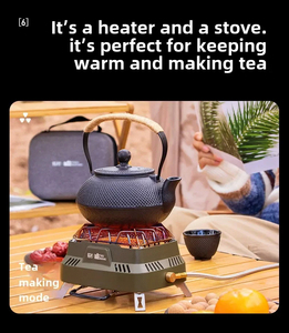 Açık Hava Gazlı Kamp Ocak Başlığı Kamp Kış Isıtma Mini Taşınabilir Kızılötesi Dağ Ocak Isıtma Ocak - Product Image 6
