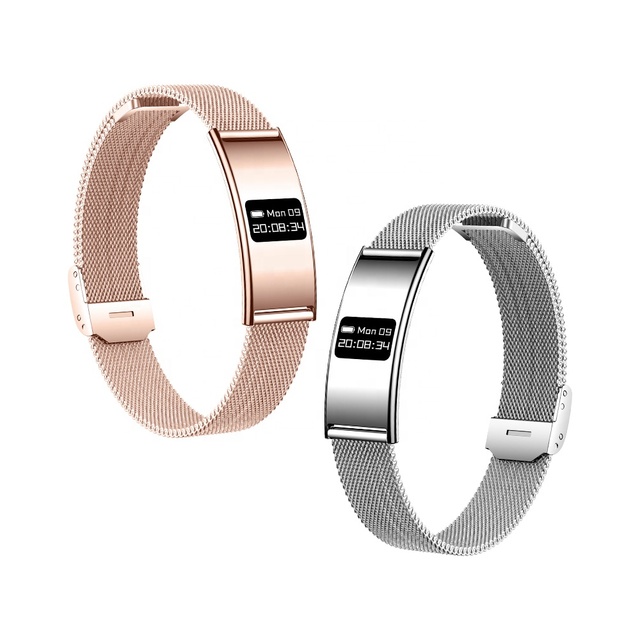 B8 Smart Bracelet with 0.49 Inch Screen Heart Rate Blood Oxygen Ultra-Thin 2.8mm Design for Women Men Call Alert Sleep Tracking