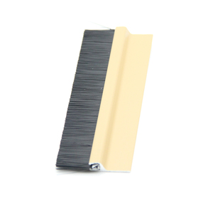 Cream HYFT Type Aluminum Alloy Base Garage Door Bottom <strong>Seal</strong> <strong>Brush</strong> <strong>Strip</strong> - Product Image 2