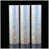 Film de Laminage Thermique Transparent Holographique 3D Effet Verre Brisé, PET BOPP, 330mm*200m, Souple