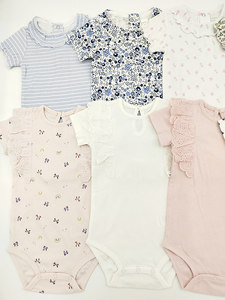 <span class=keywords><strong>Ropa</strong></span> de Verano para Bebés Recién Nacidos, Niña, Cuello de Encaje, Manga Corta, Algodón, con Protector de Vientre Lavable a Máquina - Product Image 5