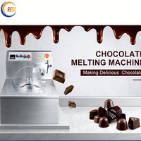 Mini machine à chocolat de 8 kg pour la fabrication de barres chocolatées à vendre, machine automatique de fusion et de tempérage du chocolat