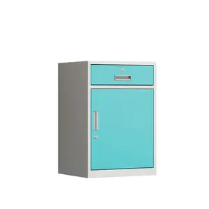Simple design hospital ward commonly used low bedside cabinet with drawer