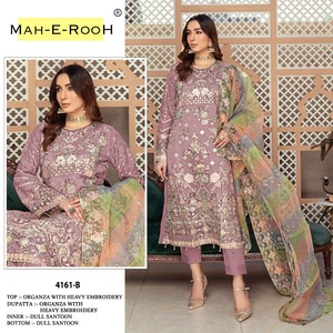 ชุดสูทปากีสถานจากนักออกแบบชุดเย็บปักลายลำดับ3มม. ชุดประกอบสำหรับส่งออก - Product Image 2