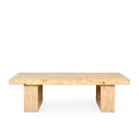 Tables basses en bois massif chinois récupéré, base robuste, style rustique brun clair, tables basses de luxe