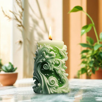 Moule en silicone pour bougie parfumée en forme de pilier rond sculpté Wenxin, bricolage, spirale, diffuseur de parfum pour la Saint-Valentin, cadeau en pierre