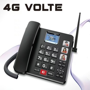 Téléphone <span class=keywords><strong>fixe</strong></span> sans fil 4G LTE pour seniors avec gros boutons, double SIM (2 cartes), compatible avec l'affichage de l'identification de l'appelant 3G/2G - Product Image 4
