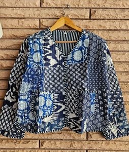 Women's Regular Size Floral Block Print Cotton Quilted Winter Jacket Bohemian Ethnic Wear for Women Stylish Gift for Her - Product Image 1