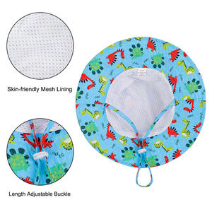 Chapeau seau personnalisé réglable UPF 50 + pour bébé Casquette de protection solaire à caractère extérieur pour tout-petit garçon et fille Chapeau de plage imprimé - Product Image 4