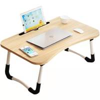 Bureau portable pliable en bois pour enfants Jupiter, support pour ordinateur portable, table avec taille personnalisée pour lit, extensible