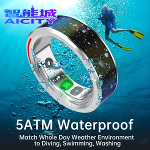 Black <b>Silver</b> Smart Health Ring Sleep Monitor Blood Oxygen Heart Rate Calorie Temperature Fitness Tracker Alarm <b>Clock</b> Lighting Sm - Product Image 4