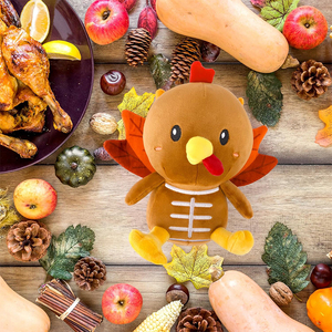 V272 Nuevo Diseño Lindo Peluche de Pavo Sentado de Acción de Gracias, Juguete de Peluche de Pavo <span class=keywords><strong>para</strong></span> Regalos Navideños y Decoración de Mesa - Product Image 2