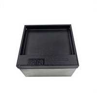 Boîte de sol encastrée ZDR-130AB noir mat en acier inoxydable, type dissimulé, 45 86 EU UK, prise de sol universelle avec 2 USB-C