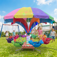 Manège Électrique Rotatif pour Enfants : Chaise Volante Amusante pour Aire de Jeux, Montage Facile, Faible Entretien, Équipement d'Amusement
