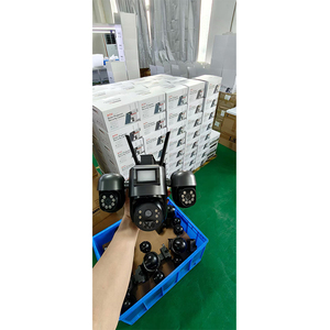 Cámara de Seguridad Solar 4G de Triple Lente, Grabación AOV 24/7, Cámara CCTV Inalámbrica PTZ para Exteriores de 6MP con Luz de Advertencia Roja y Azul, UBox - Product Image 3