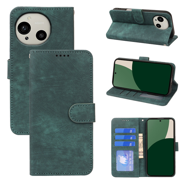 Top Ranking Flip Leather Wallet Mobile Phone Bags for Sharp AQUOS Wish 6 Shockproof Wallet Phone Case