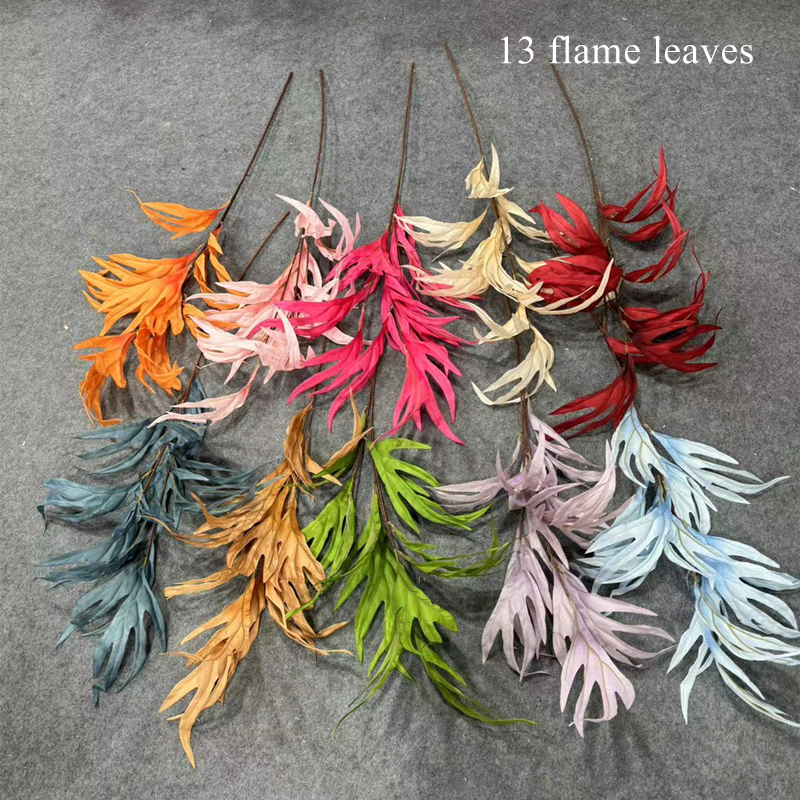 13 ใบเปลวไฟ-ขาว/ชมพู/เขียว