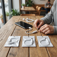 Adaptateur USB-C vers casque Qin 11,5 cm F22 avec microphone, en PVC écologique, pour smartphones Android