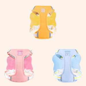 새로운 디자인의 럭셔리 스타일 리본 강아지 하네스 목줄 세트, 여름철 야외 산책을 위한 통기성 좋은 고양이 하네스, 애완동물 하네스 재고 보유 - Product Image 4